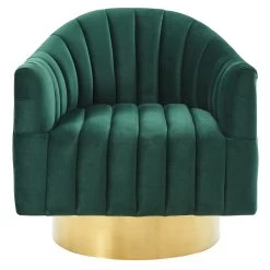 Cortina Swivel Accent Chair In Green/Gold 11 Cortina Swivel Accent Chair In Green/Gold -Chic Furniture Shop 403 433GRN 7