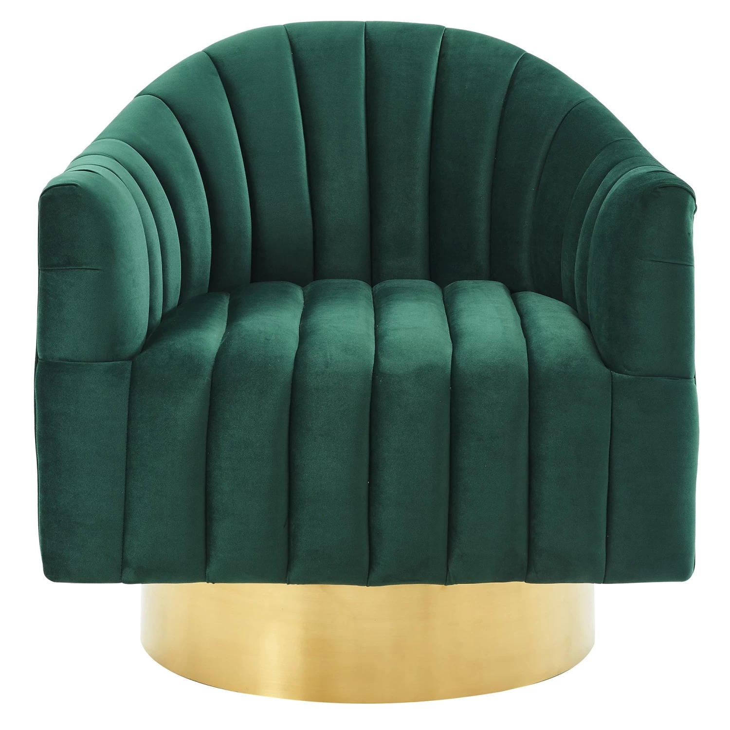 Cortina Swivel Accent Chair In Green/Gold 5 Cortina Swivel Accent Chair In Green/Gold - Image 3