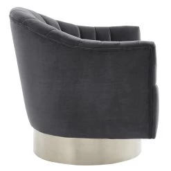 Cortina Swivel Accent Chair In Grey/Silver -Chic Furniture Shop 403 433GY 1 2