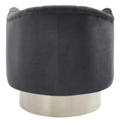 Cortina Swivel Accent Chair In Grey/Silver -Chic Furniture Shop 403 433GY 2 2