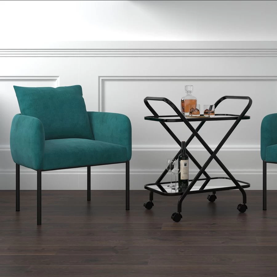Bennett Accent Chair - Aqua 4 Bennett Accent Chair - Aqua - Image 2
