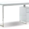 Span Desk 47" With File Cabinet - High Gloss White -Chic Furniture Shop 43475 modale v Desk SPAN White Sofa Tables Mobital
