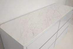 Blanche Double Dresser - High Gloss White -Chic Furniture Shop 44019 modale v Ceramic Top BLANCHE Carrera Sleep Mobital
