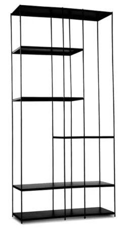 Etta Black Wall Rack - Tall