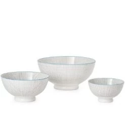 Kiri Porcelain 6" Medium Bowl - Grey W/ Blue Trim -Chic Furniture Shop 4 cf21d369 4bae 4a0f 813f bbc8233d1099