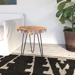 Nila Accent Table In Natural -Chic Furniture Shop 501 329NAT 5