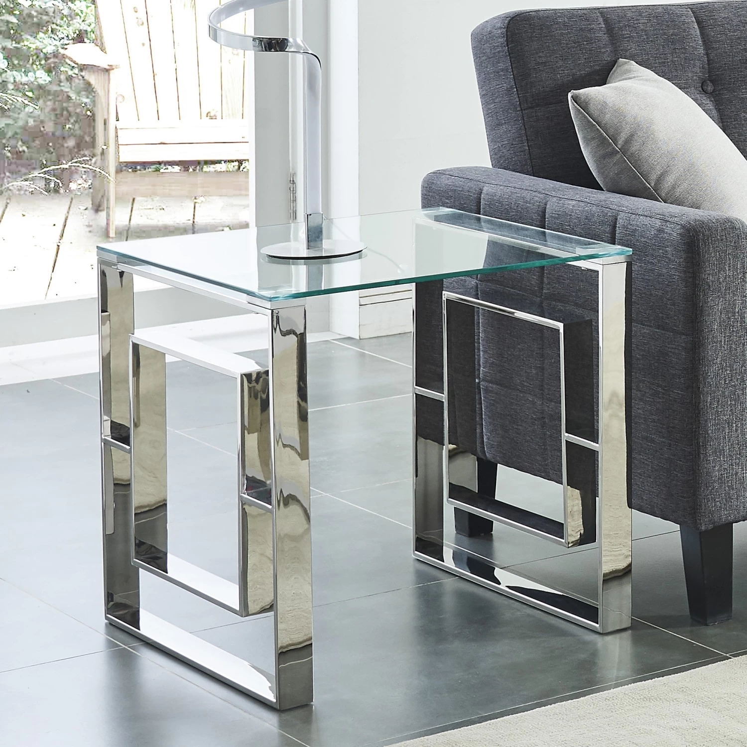 Eros Chrome Accent Table 4 Eros Chrome Accent Table - Image 2