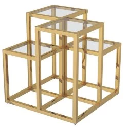 Casini Accent Table In Gold