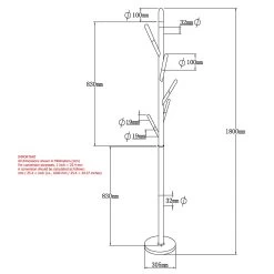 Tenley Coat Rack - Black -Chic Furniture Shop 552 972BK LD