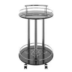 Inka 2-Tier Bar Cart - Black -Chic Furniture Shop 556 094BK 2 1