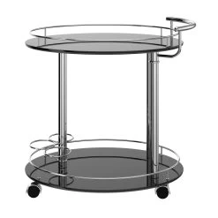 Inka 2-Tier Bar Cart - Black -Chic Furniture Shop 556 094BK 3