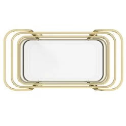 Zedd 2 Tier Bar Cart - Polished Gold -Chic Furniture Shop 556 218BR 4