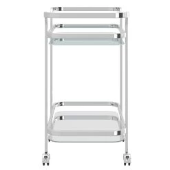 Zedd 2 Tier Bar Cart - Chrome -Chic Furniture Shop 556 218CH 3 1