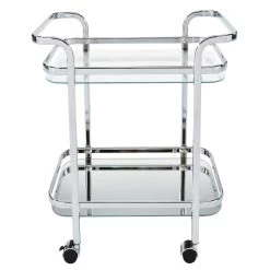 Zedd 2 Tier Bar Cart - Chrome -Chic Furniture Shop 556 218CH 4 1