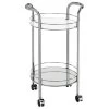 Neema 2-Tier Bar Cart - Chrome -Chic Furniture Shop 556 754CH