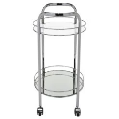 Neema 2-Tier Bar Cart - Chrome -Chic Furniture Shop 556 754CH 2