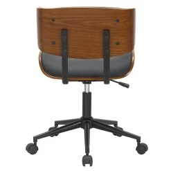 Loki Office Chair In Black And Walnut -Chic Furniture Shop 802 672BK 2