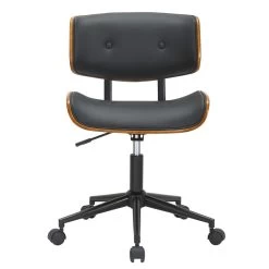 Loki Office Chair In Black And Walnut -Chic Furniture Shop 802 672BK 3