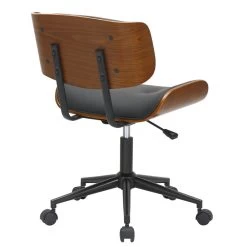 Loki Office Chair In Black And Walnut -Chic Furniture Shop 802 672BK 5