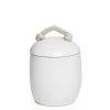 Cape White Ceramic Canister - Medium -Chic Furniture Shop 902653B 2