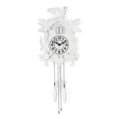 Village White Cuckoo Clock - Small