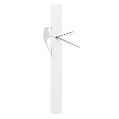 Woodpecker Motion Bird Clock - White