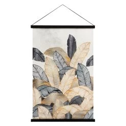 Miko Hanging Printed Canvas Rolled Wall Art - Palm Leaves