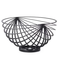 Eclipse Rib Fruit Basket - Black