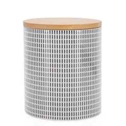 Kiri Porcelain 4.5d X 5h" Canister - Black Screen