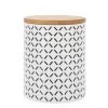 Kiri Porcelain 4.5d X 5h" Canister - Black Crosshatch -Chic Furniture Shop 910765C 2
