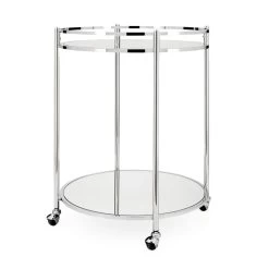 Manhattan 2 Tier Mirror Glass Serving Trolley