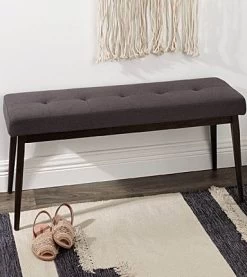 Carrie Bench - Graphite/Dark Walnut 7 Carrie Bench - Graphite/Dark Walnut -Chic Furniture Shop A1 3 3