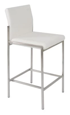 Angle Bar Stool - White