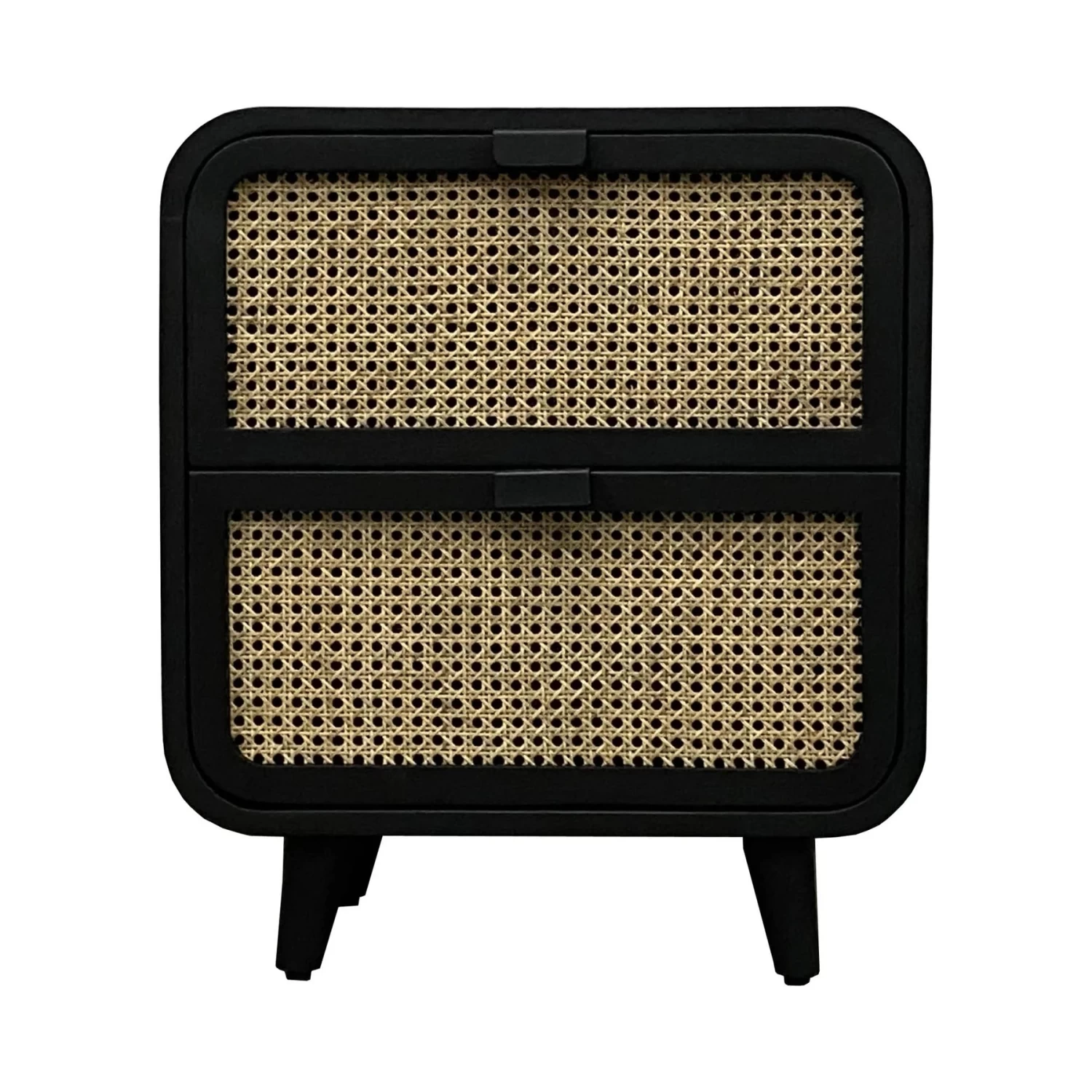 Cane Oval Two Drawer Night Stand 7 Cane Oval Two Drawer Night Stand - Image 5