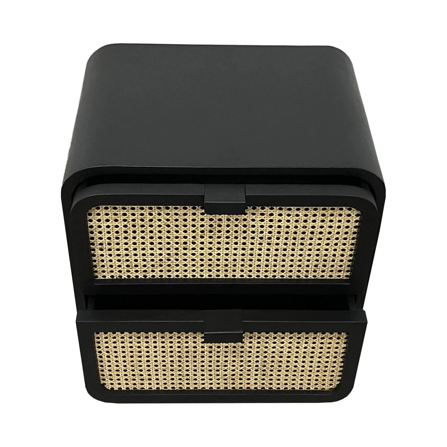 Cane Oval Two Drawer Night Stand 8 Cane Oval Two Drawer Night Stand - Image 6