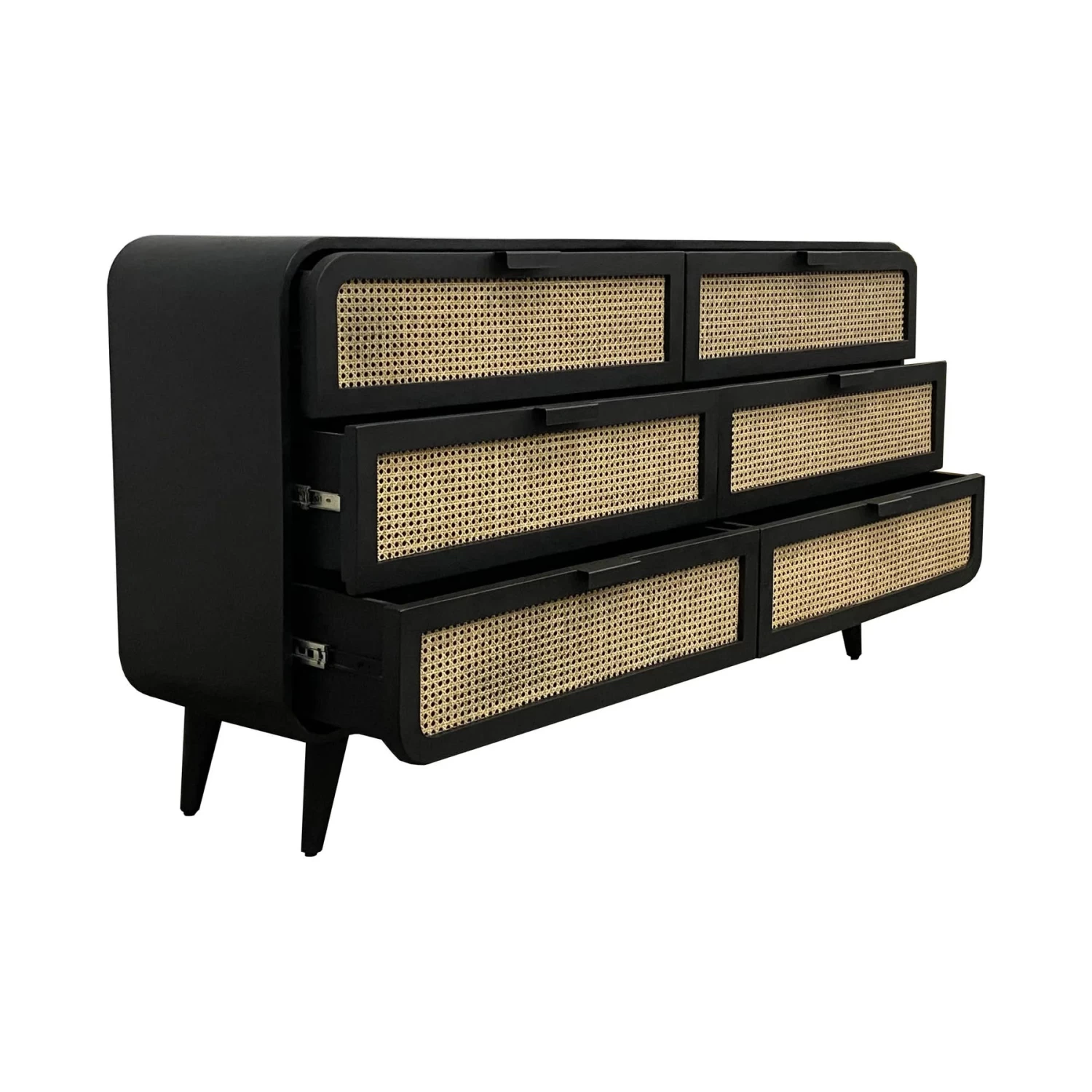 Cane Oval 6 Drawer Dresser 5 Cane Oval 6 Drawer Dresser - Image 3