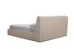 Continental King Storage Bed - Stone Wheat Tweed -Chic Furniture Shop BEDCONTSTONKING 2 3630df50 0dfd 43d0 9882 63b13182eb7b