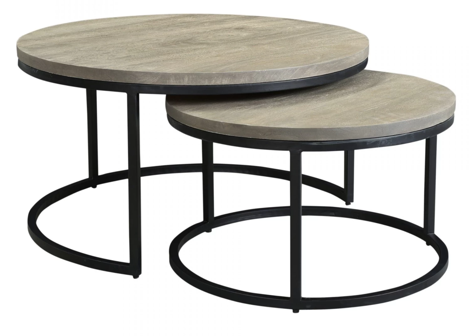 Drey Round Nesting Coffee Table - Set Of 2 3 Drey Round Nesting Coffee Table - Set Of 2