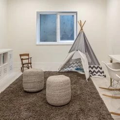 Bohemian Yarn Pouf -Chic Furniture Shop Bohemian Pour Yarn tag Homereworks