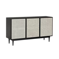 Cane Sideboard - Matte Black