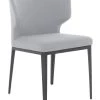 Bow Fabric Dining Chair - Light Grey With Black Metal Base -Chic Furniture Shop CaboGreyFabricn0178 17 1