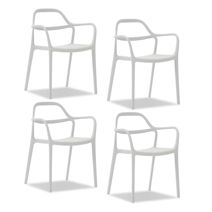 Chewie Dining Chair - White - Set Of 4 3 Chewie Dining Chair - White - Set Of 4