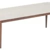 Carrie Bench - Dove/Dark Walnut 2 Carrie Bench - Dove/Dark Walnut -Chic Furniture Shop E55 CARRIE DOVE DARK WALNUT