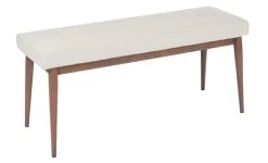 Carrie Bench - Dove/Dark Walnut