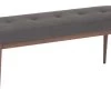Carrie Bench - Graphite/Dark Walnut -Chic Furniture Shop E55 CARRIE GRAPHITE DARK WALNUT