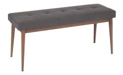 Carrie Bench - Graphite/Dark Walnut