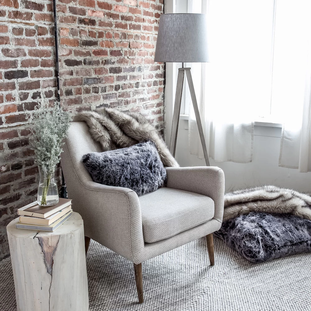 Faux Fur Large Cushion – Sansa 6 Faux Fur Large Cushion – Sansa - Image 4