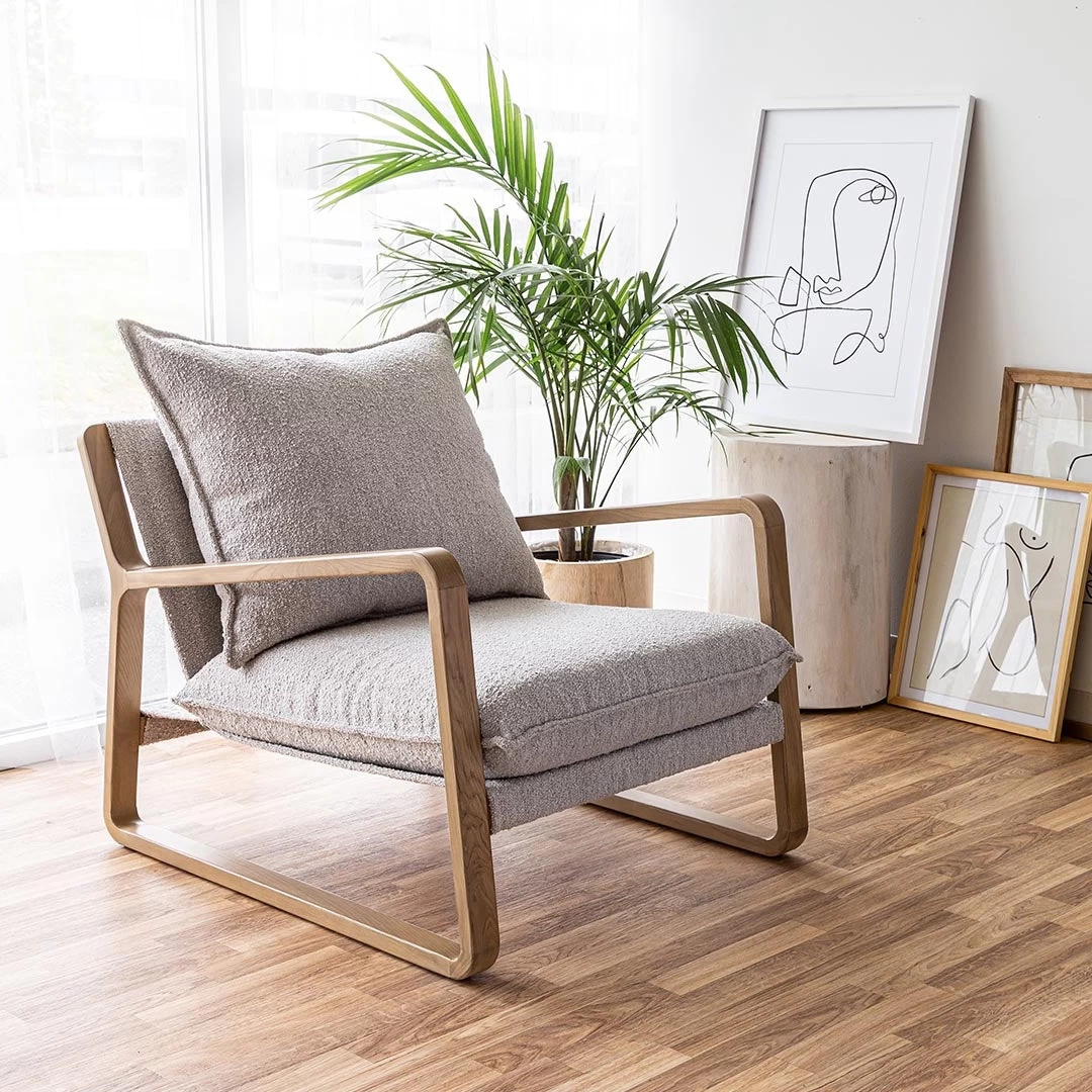 Finn Sling Chair - Taupe Boucle 6 Finn Sling Chair - Taupe Boucle - Image 4