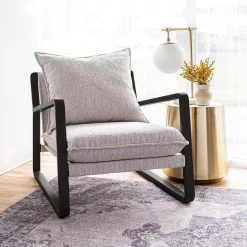 Finn Sling Chair – Black Frame – Taupe Boucle -Chic Furniture Shop FIN 003 LS 3 6c25a97e 14da 4be1 b78e d43748cc1007
