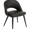 Harry Dining Chair - Black With Matte Black Legs